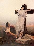 Max, Gabriel Cornelius von A Christian Martyr on the Cross Sweden oil painting artist